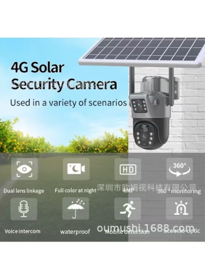 HONTON HD 8MP WiFi Dual-Lens Solar Wireless CCTV Camera with Motion Detection, Auto Tracking, Dual Screen, Night Vision & Weatherproof Outdoor Security – Easy Setup Surveillance | DX900 - Image 2